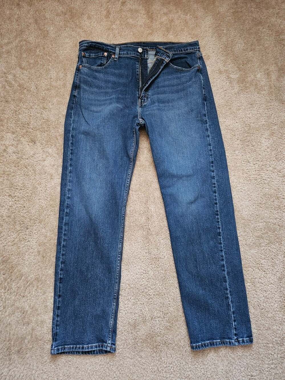 Levi's 505 Regular Fit Jeans Men's 38x32 Blue Denim Straight Leg